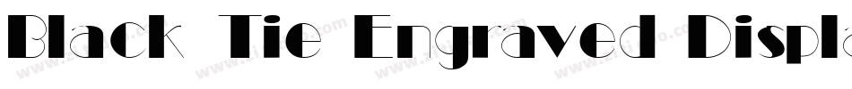 Black Tie Engraved Display SSi字体转换
